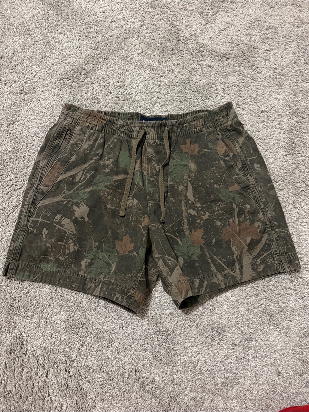 Abercrombie & Fitch Men’s Camo Drawstring Athletic Shorts - Green/Brown